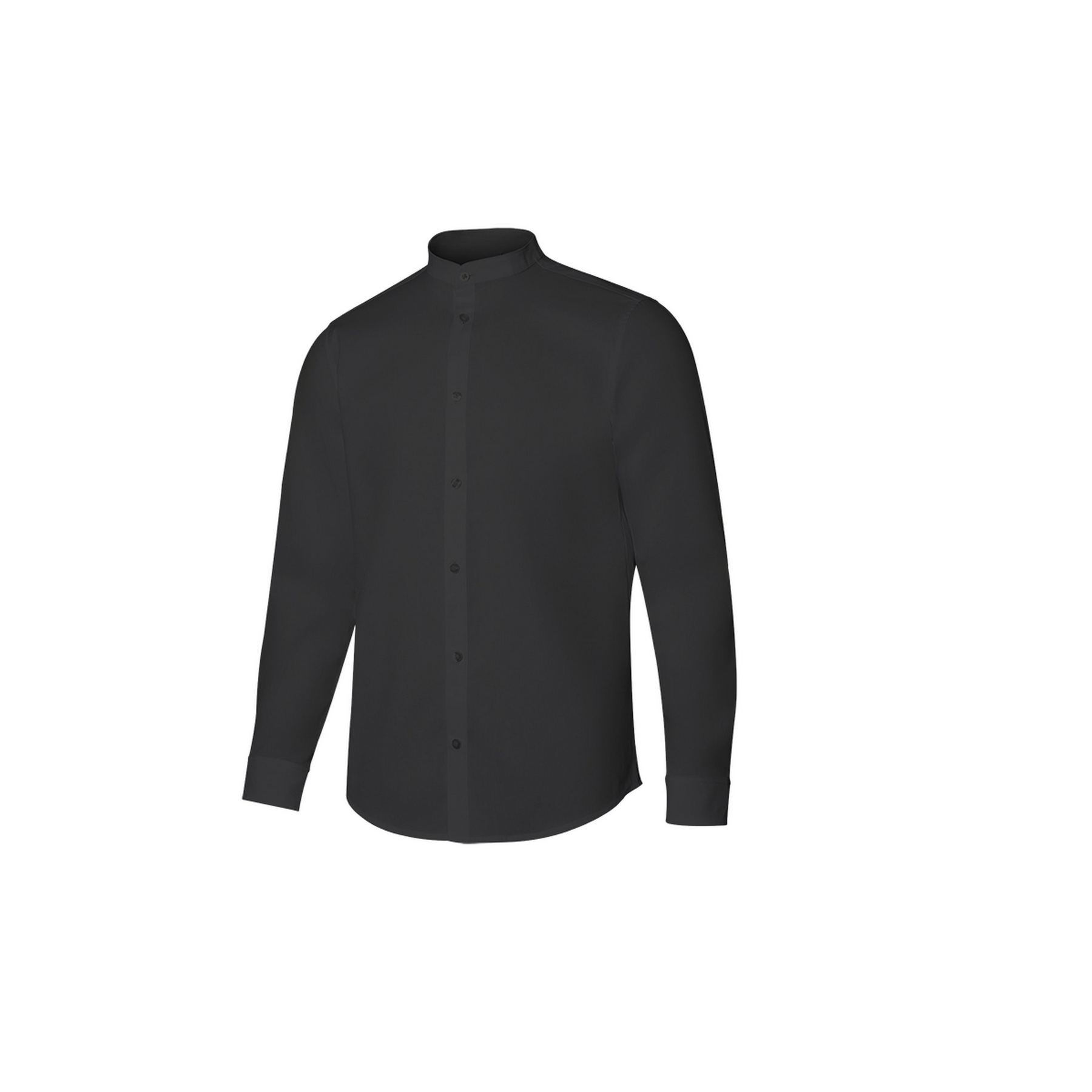 Chemise à manches longues à col mao