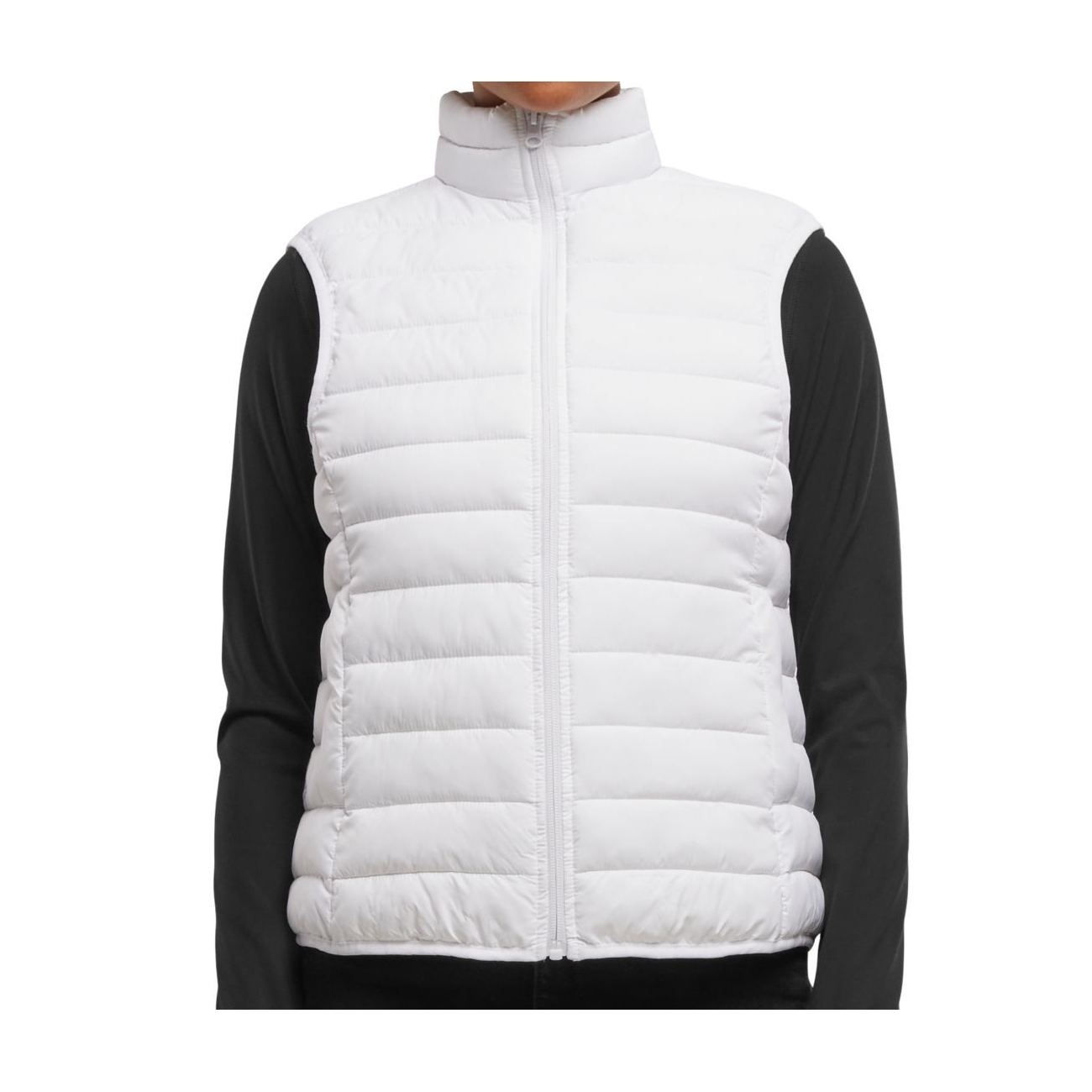Ladies light puffer vest thumb