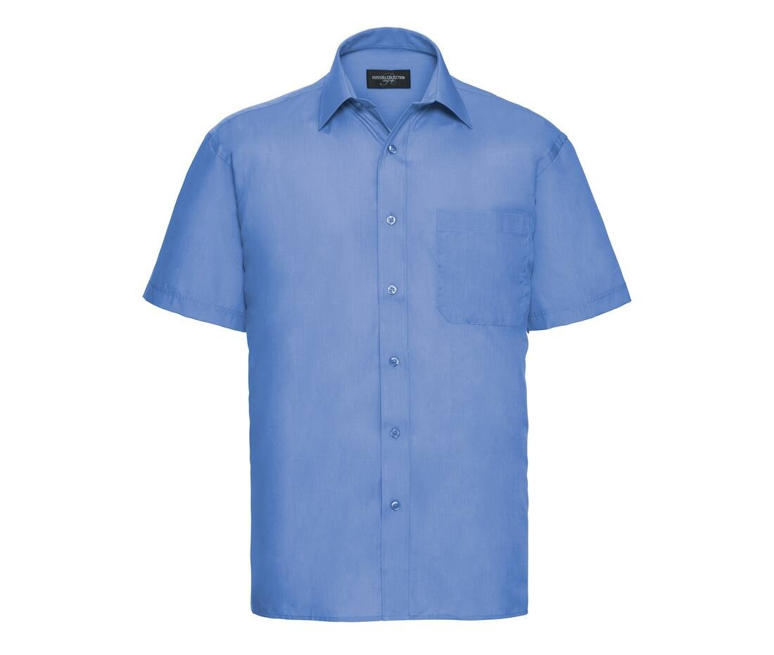 Men's short sleeve classic polycotton poplin shirt
