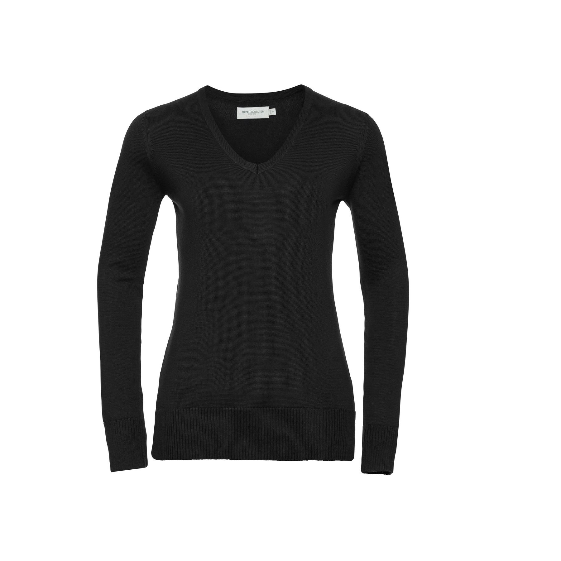 Pull col v femme