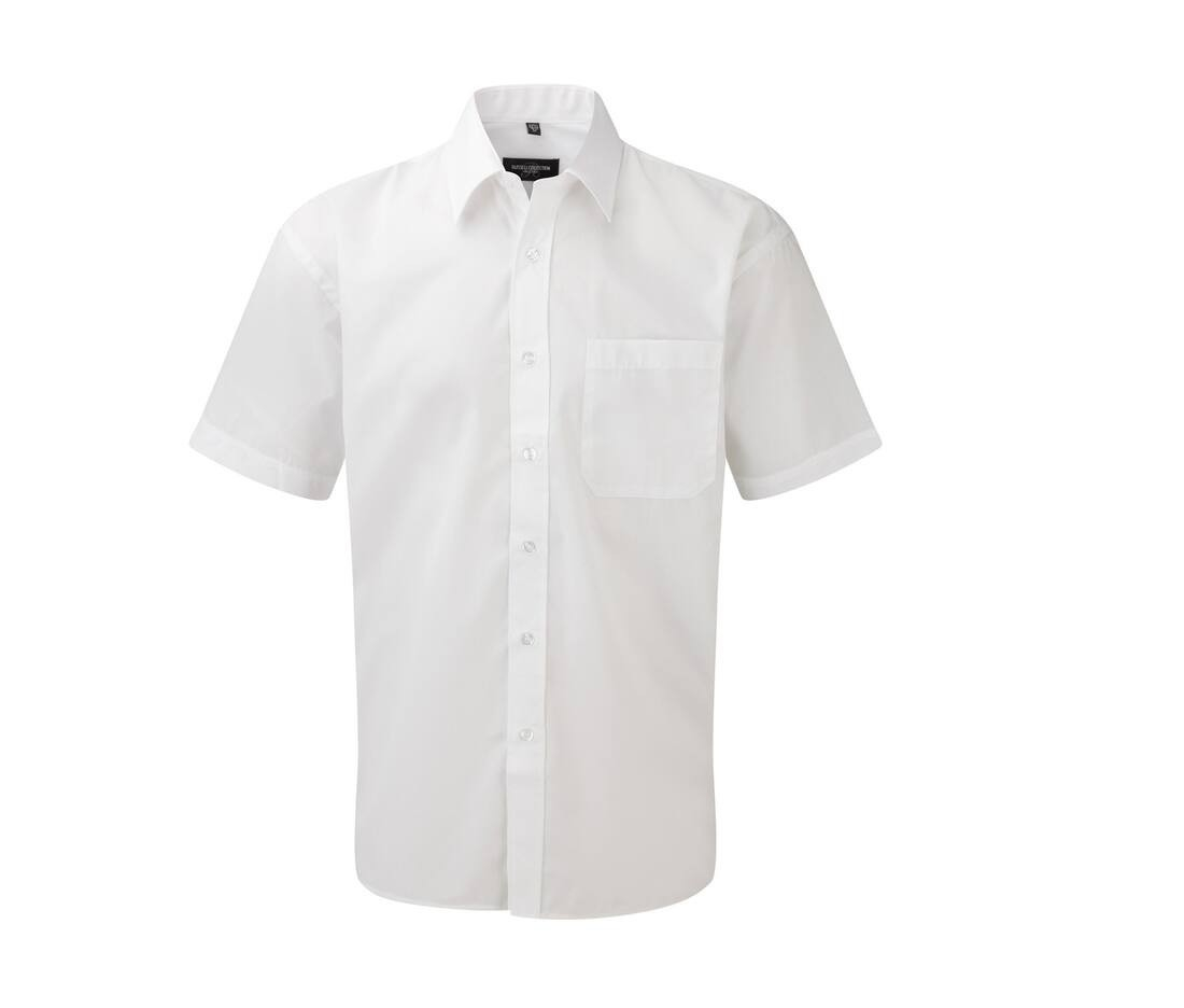 Men's short sleeve classic polycotton poplin shirt