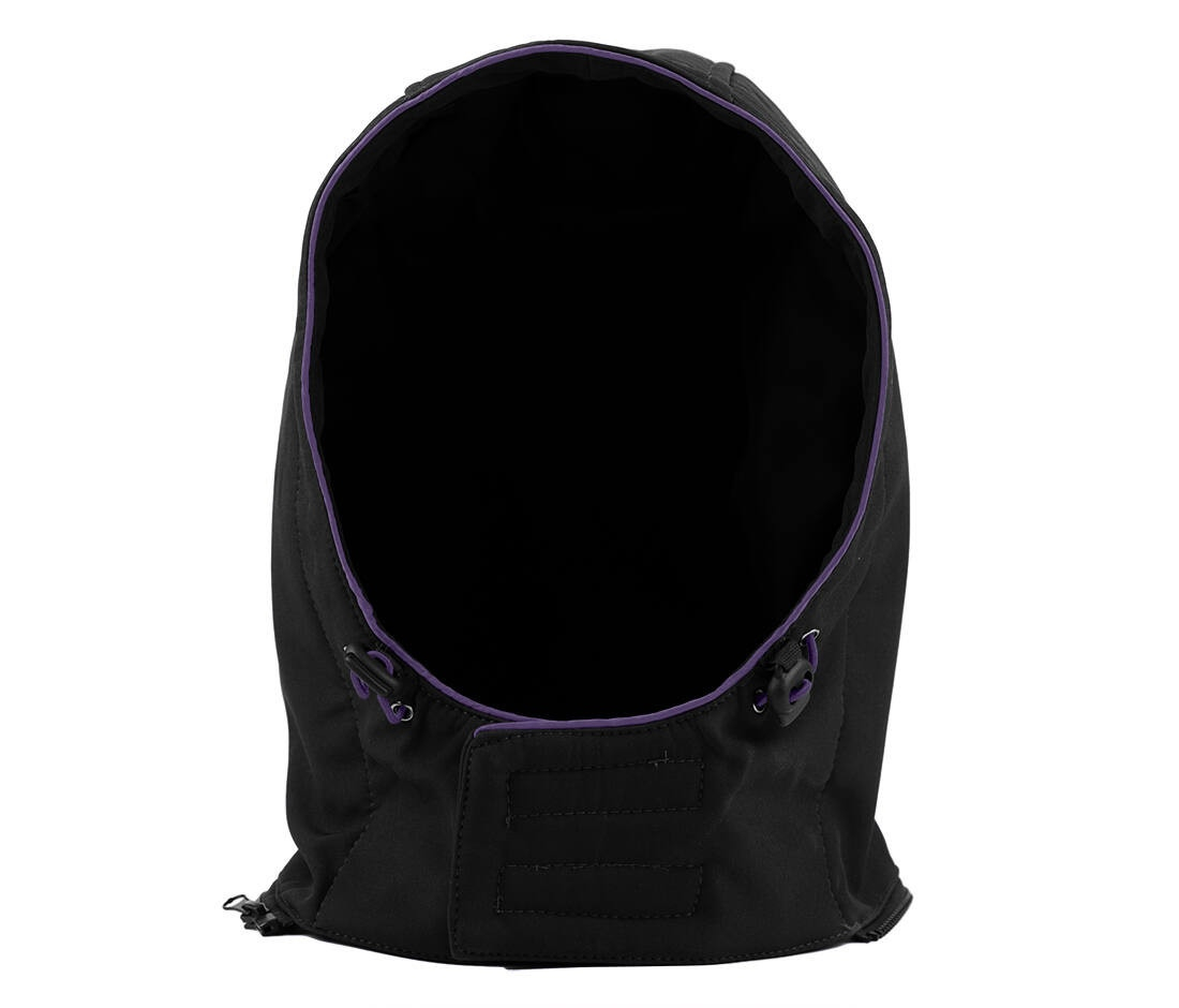 Capuche en softshell avec biais contrasté