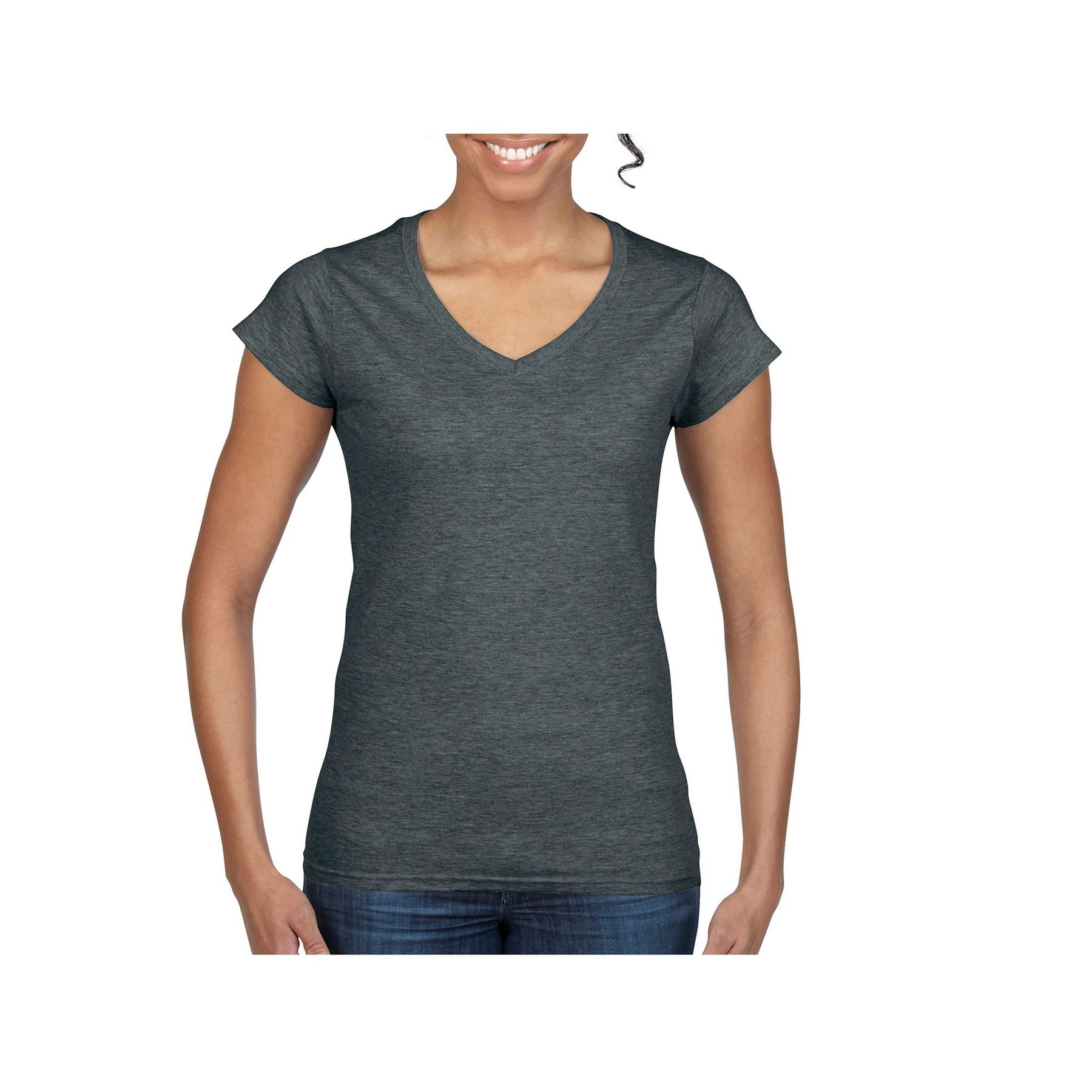 Tee-shirt col v femme