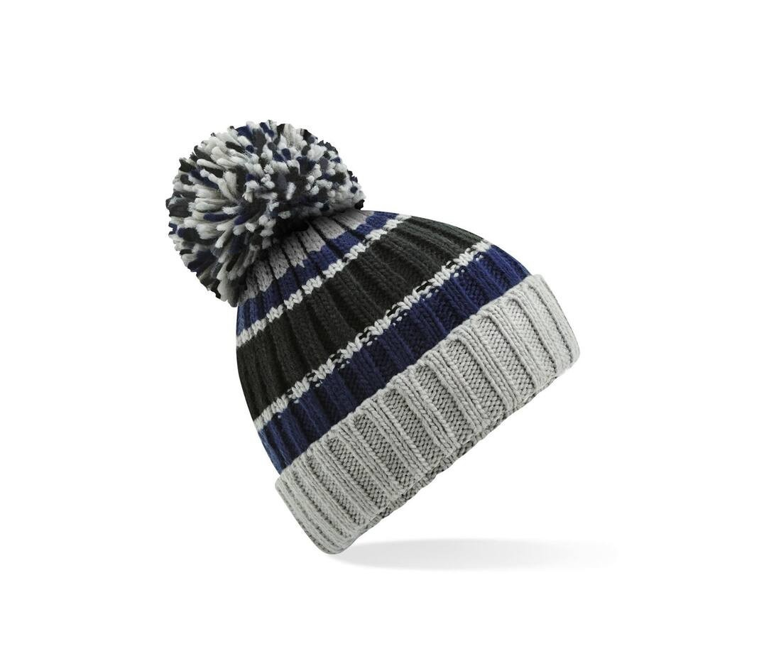 Bonnet rayé avec pompon