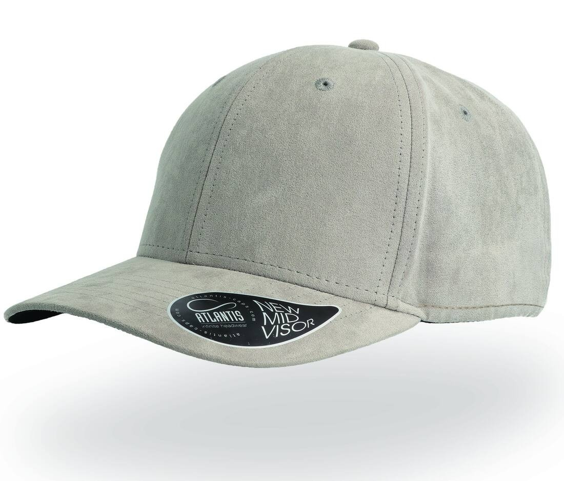 Casquette 6 pans mid visor faux suède
