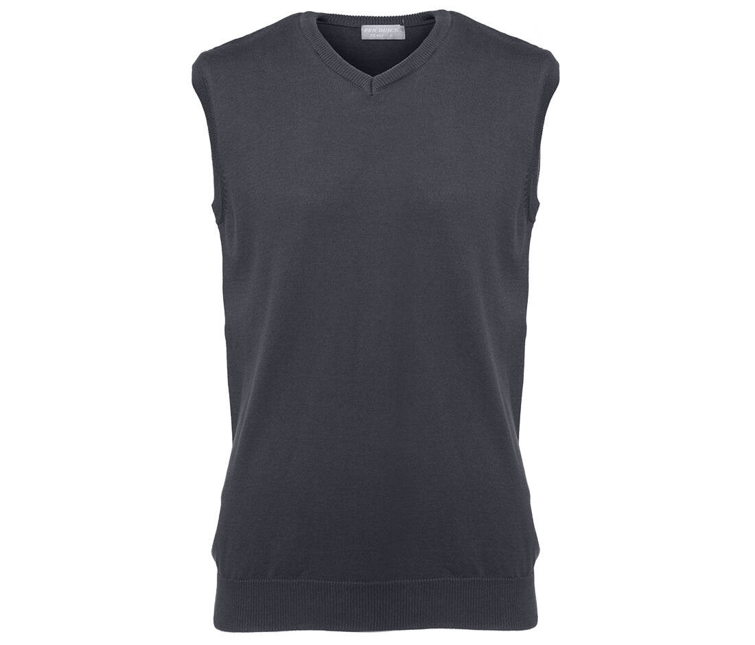 Pull sans manche col v