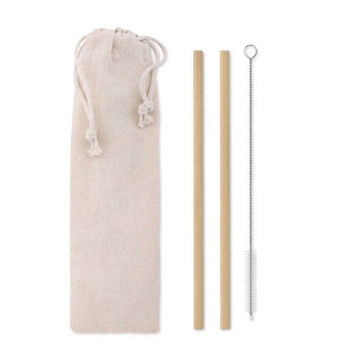 NATURAL STRAW - Paille bambou avec brosse. thumb