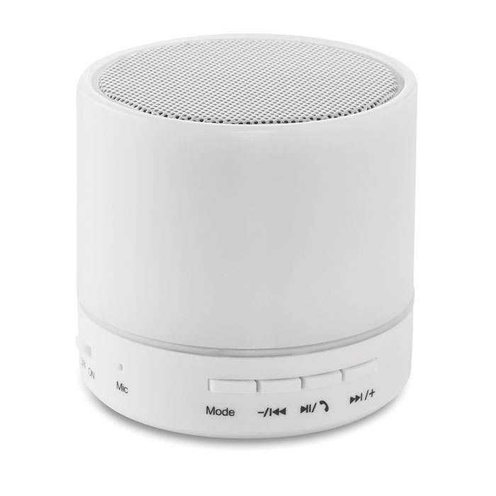 ROUND WHITE - Haut-parleur Rond avec LED thumb