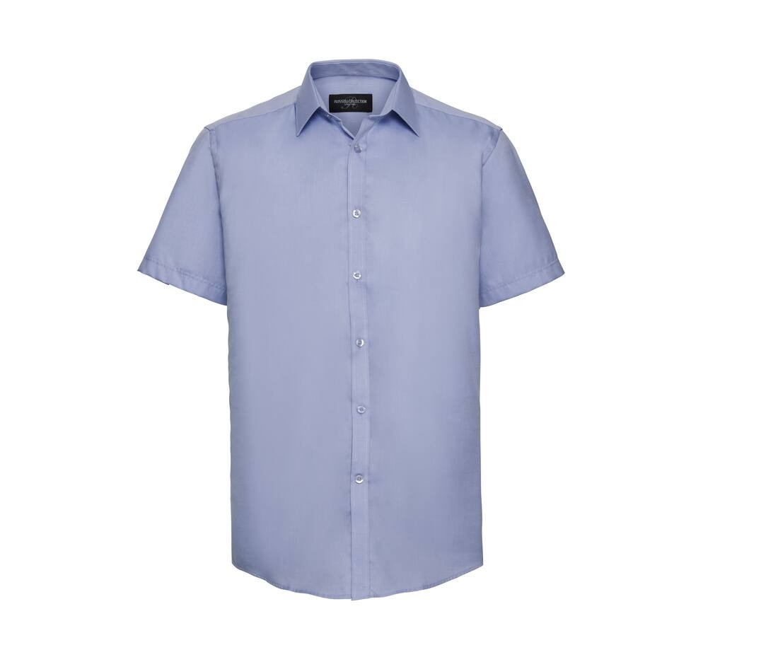 Men's short sleeve tailored herringbone shirt thumb