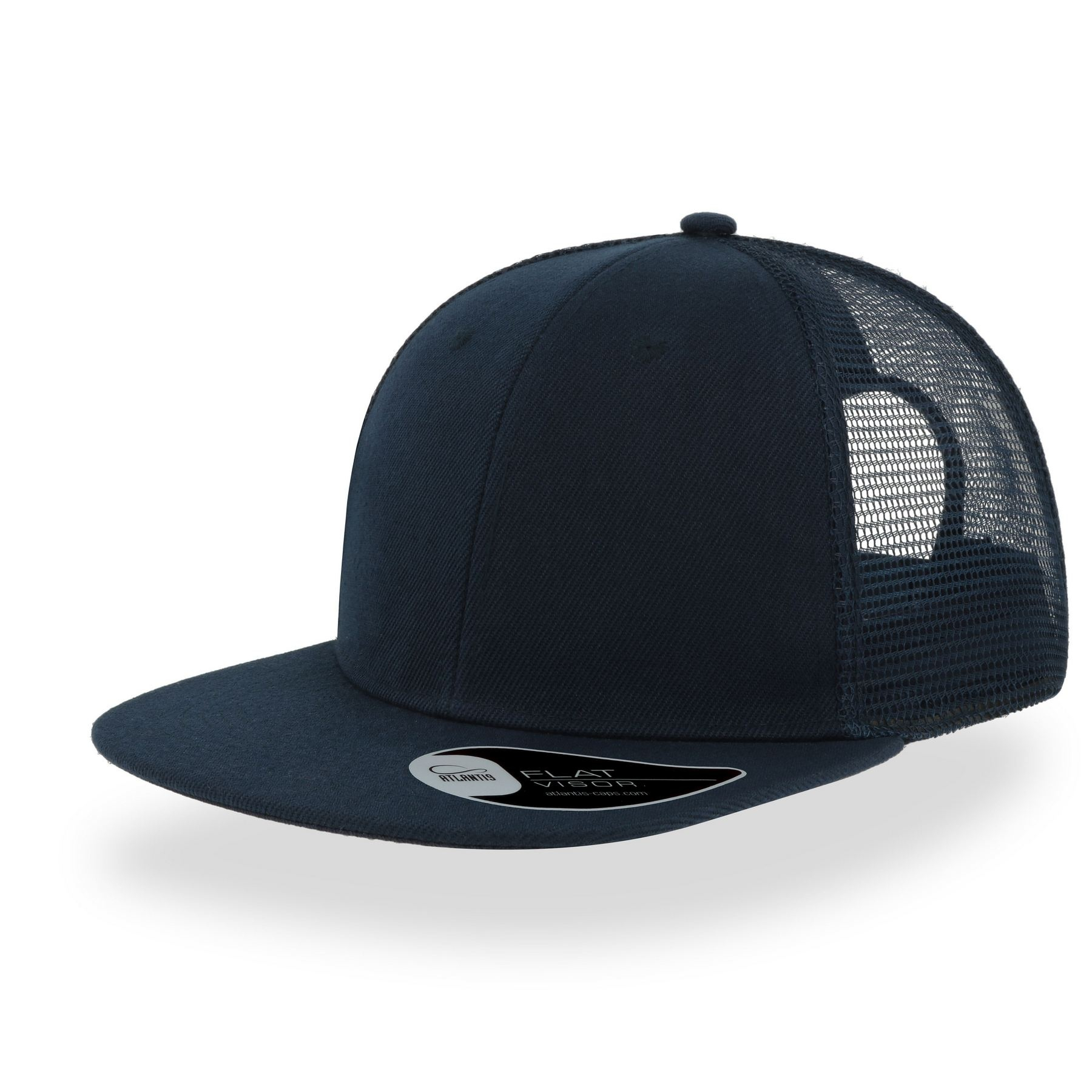 Casquette visière plate style trucker