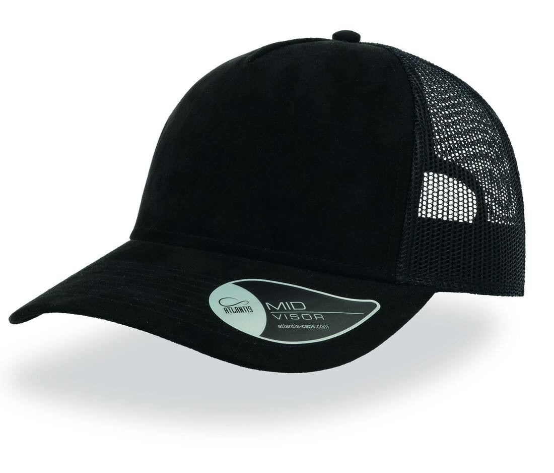 Casquette style trucker en faux daim