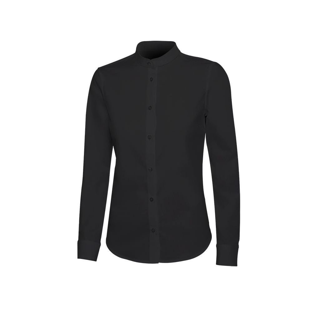 Chemise à manches longues à col mao