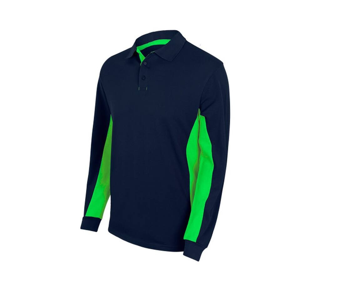 Polo bicolore manches longues