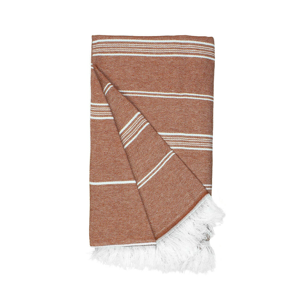 Fouta en coton et polyester recyclé