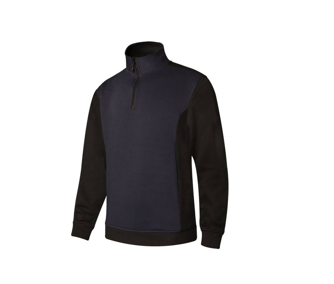 Sweat bicolore col zippé