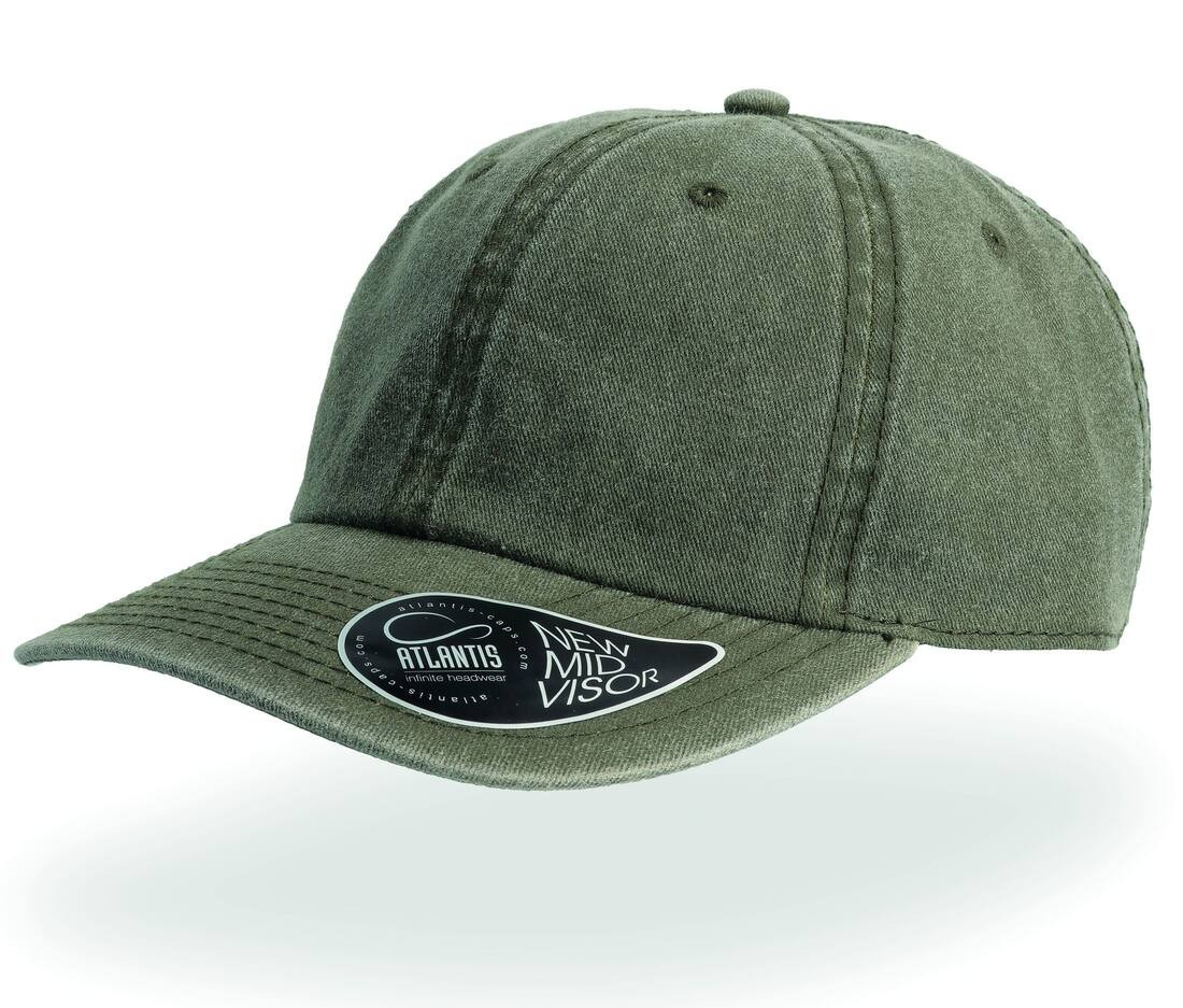 Casquette 6 pans mid visor délavée