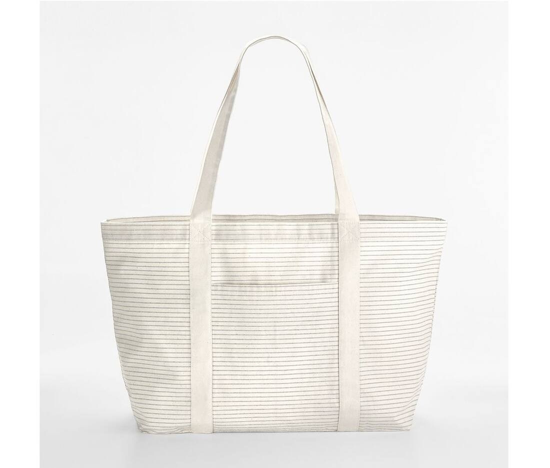 Grand sac shopping rayé