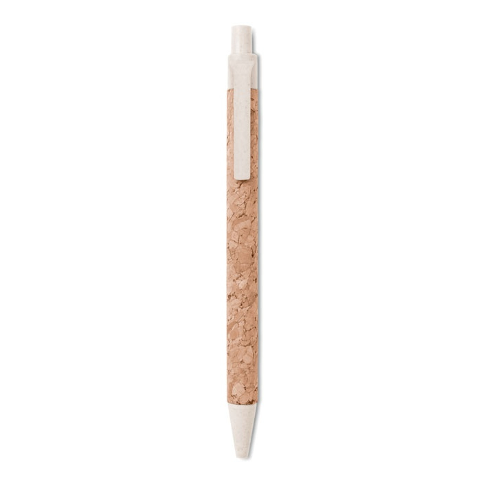 MONTADO - Stylo bille en liège / blé-paille thumb