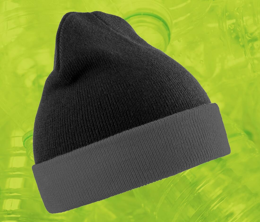 Bonnet en polyester recyclé avec rabat contrasté