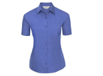Ladies' short sleeve classic polycotton poplin shirt