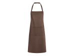 Tablier à bavette en polycoton avec poche