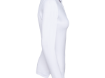 Polo maille piquée manches longues femme