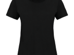 T-shirt Bio col à bords francs manches courtes femme