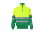 Sweat col zippé haute visibilité