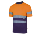 T-shirt technique bicolore haute visibilité