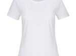 T-shirt Bio col à bords francs manches courtes femme